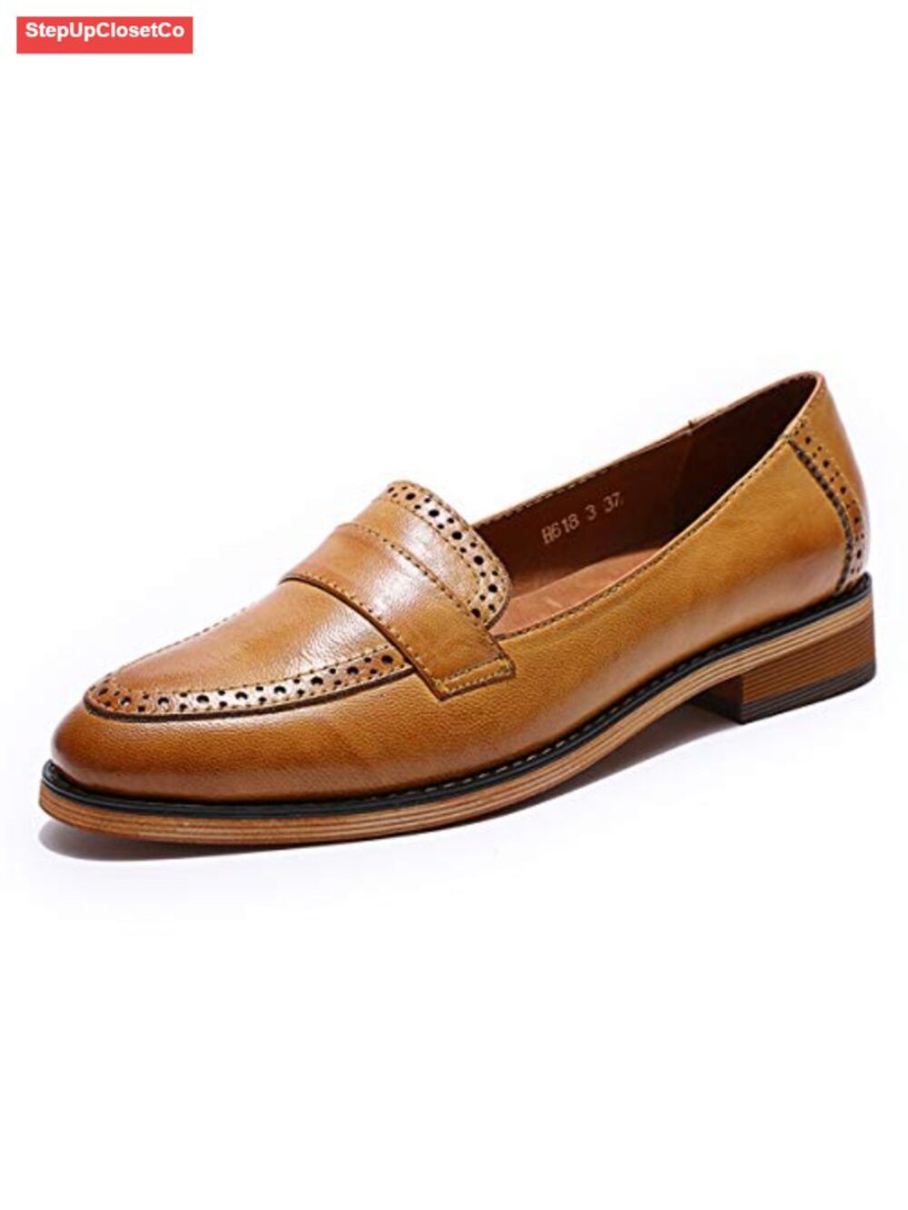 Classy Leather Penny Loafer Flat Casual Slip-On Office Work Shoes Women
